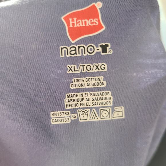 NWOT Hanes light blue v neck t-shirt size Xl - Picture 7 of 7